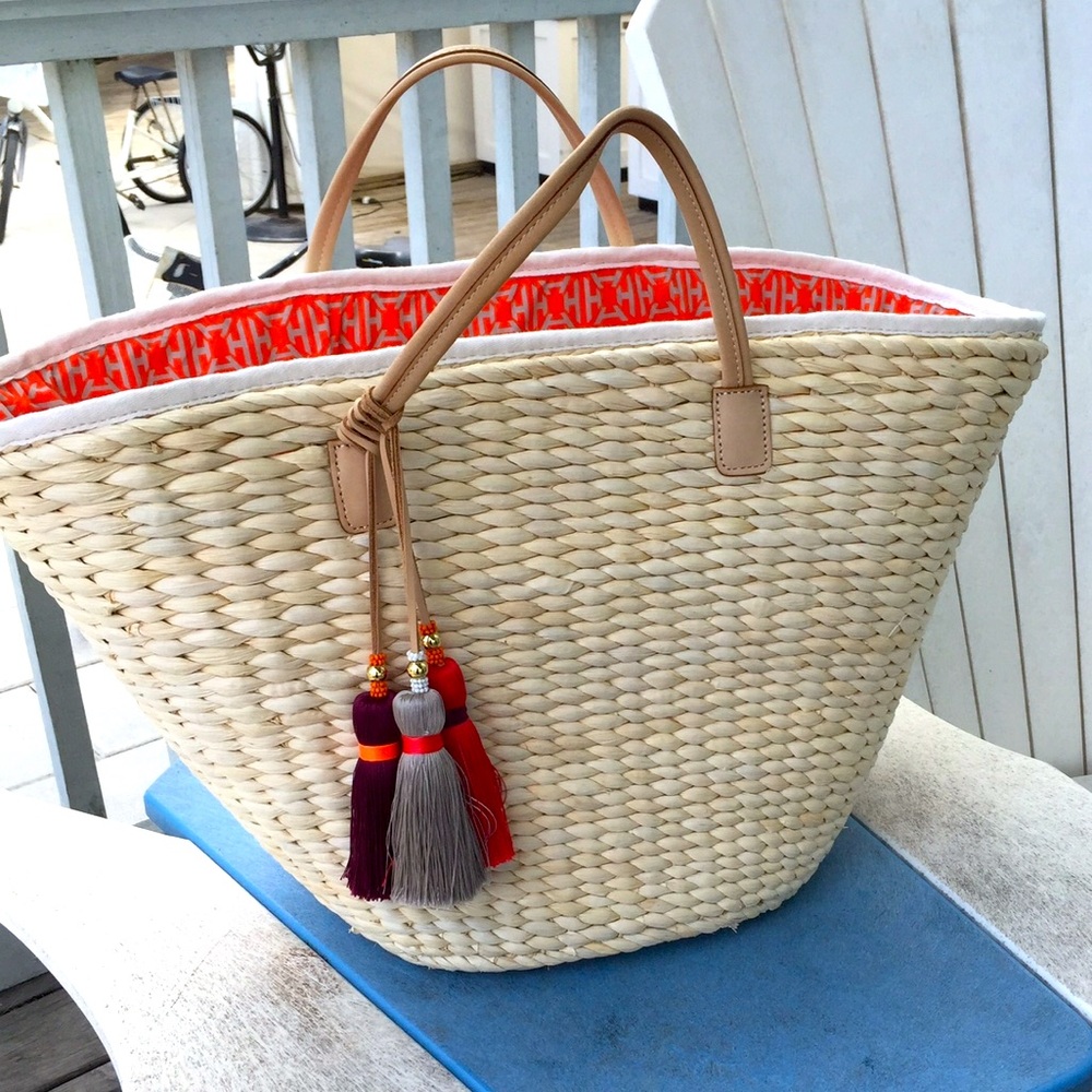 India Hicks Riviera Straw basket tote! - Picture 7 of 14